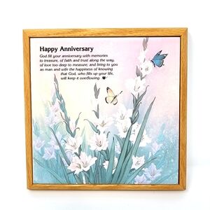 Christian Happy Anniversary Trivet